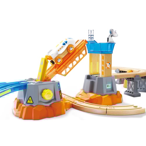 【網路限定】德國Hape 火星發射火車軌道玩具34件組