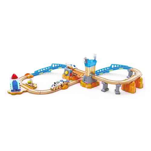 【網路限定】德國Hape 火星發射火車軌道玩具34件組
