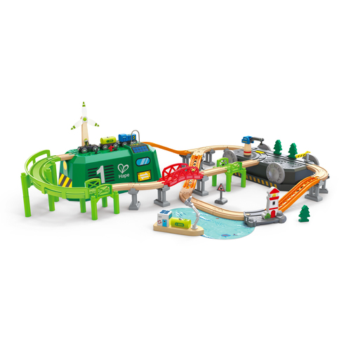 德國Hape 綠色能源火車收納組合