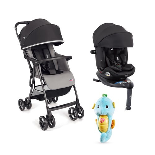 【涼夏育兒省】Fluri™ 輕便手推車+i-Spin Grow™ FX 0-7歲旋轉型汽座+安撫小海馬