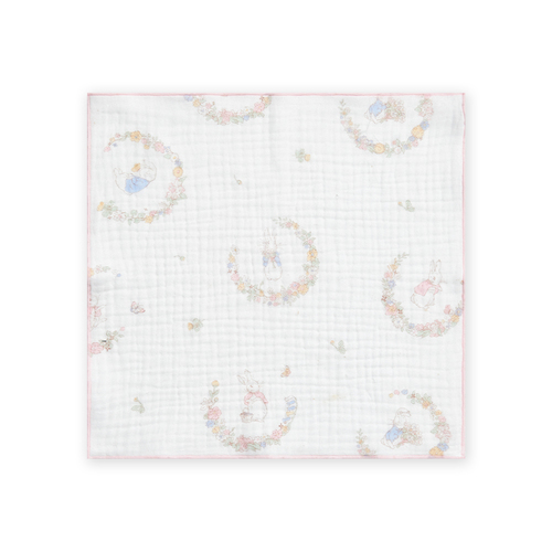 比得兔天絲三層紗布方巾3入 30×30cm