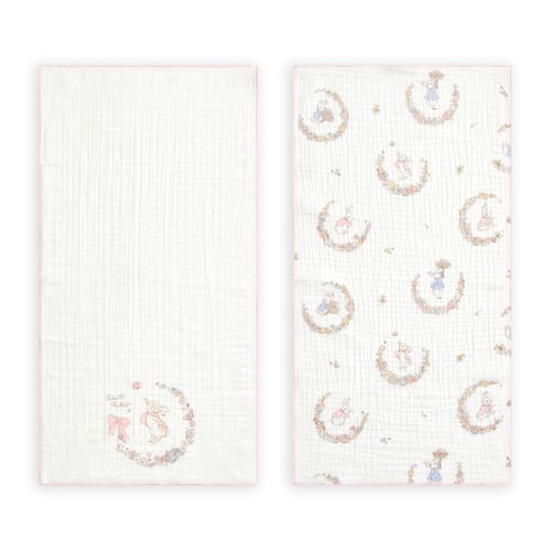 比得兔天絲三層紗布澡巾2入 30×60cm