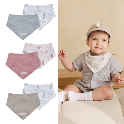 四季系列-彩色比得純棉紗布雙面圍兜