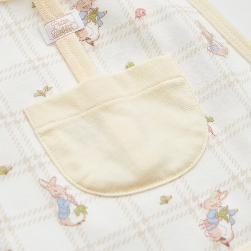 格紋比得奶嘴圍兜