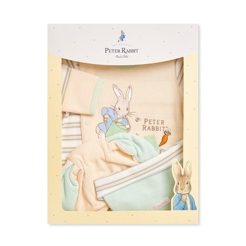 比得兔 清新條紋妙妙裝禮盒/連身衣3件組禮盒 (妙妙裝+帽子+襪子)