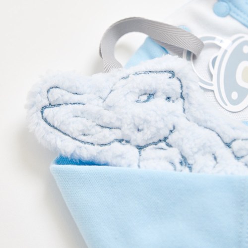 比得兔 清新藍調兔裝禮盒/連身衣3件組禮盒 (兔裝+安撫巾+帽子)