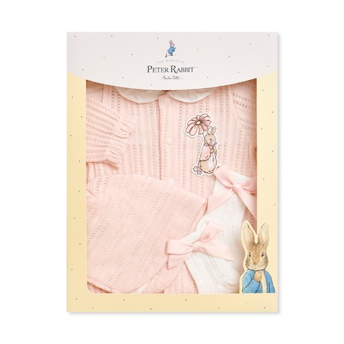 比得兔 甜心粉嫩妙妙裝禮盒/連身衣3件組禮盒 (妙妙裝+帽子+襪子)