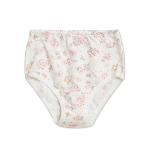 花徑小兔女童三角褲-2入 (鋅纖維布+銀離子抗菌內襠)