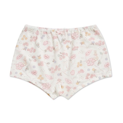 花徑小兔女童平口褲-2入 (鋅纖維布+銀離子抗菌內襠)