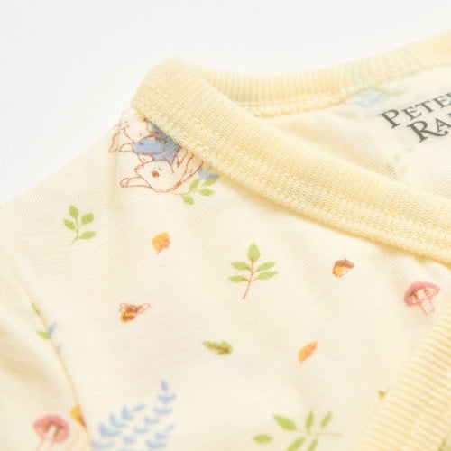 田園比得短袖兩段式調節開襟包屁衣 (水晶紗)