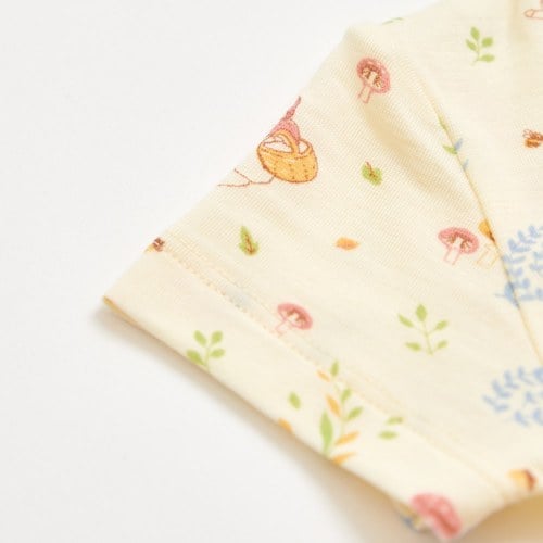 田園比得短袖兩段式調節開襟包屁衣 (水晶紗)