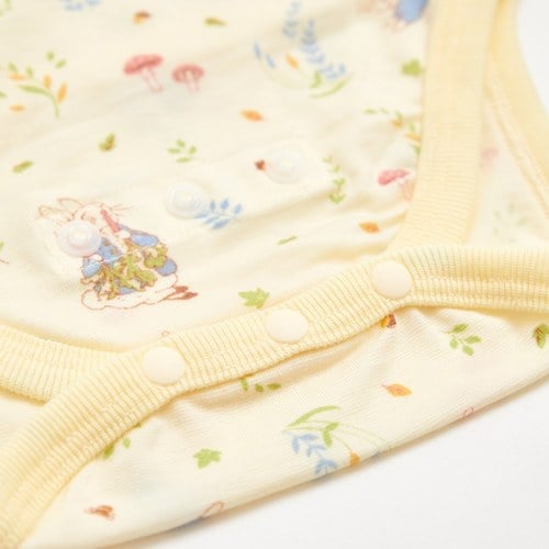 田園比得短袖兩段式調節開襟包屁衣 (水晶紗)