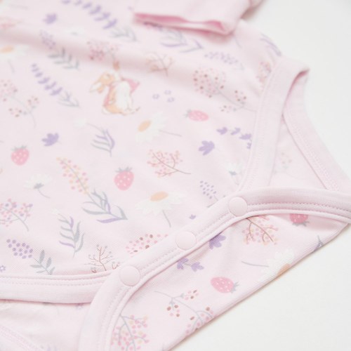 採花趣長袖側開包屁衣 (水晶紗)