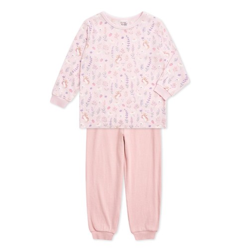 採花趣圓領冷氣衫套裝 (天絲抽針條紋布+水晶紗布)