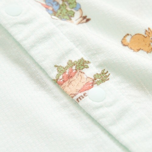 比得物語綠色短袖兔裝 (天絲洞感緹花布)