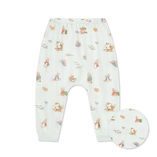 比得物語嬰兒長褲 (天絲洞感緹花布)