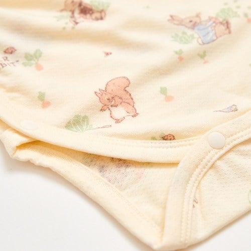 野餐比得開襟包屁衣 (天絲洞感緹花布)