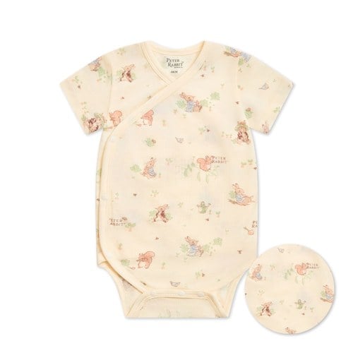 野餐比得開襟包屁衣 (天絲洞感緹花布)