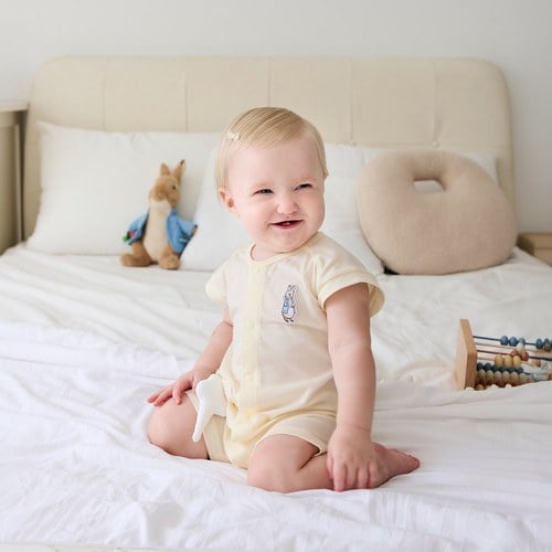 野餐比得短袖兔裝 (天絲洞感緹花布)