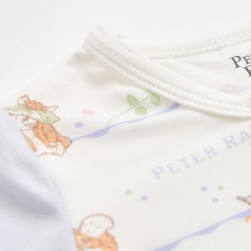 春日比得短袖前開包屁衣 (冰紗布)