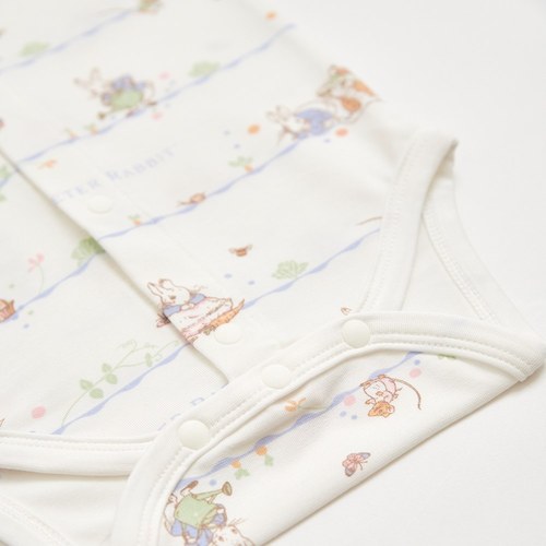 春日比得短袖前開包屁衣 (冰紗布)