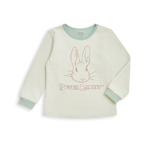 萌兔森林側開套裝 (條子布)