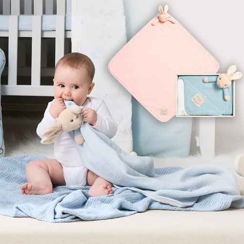 比得兔天絲泡泡紗安撫蓋毯禮盒 70x70cm