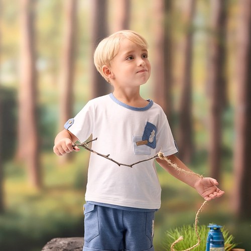 清新比得層次拼接口袋上衣 (吸濕排汗+抗UV)