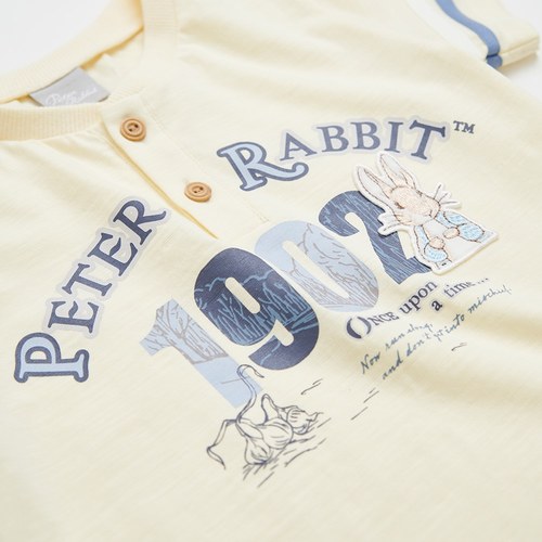 清新比得經典LOGO鈕扣領上衣