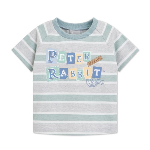 清新比得色塊字母印花上衣