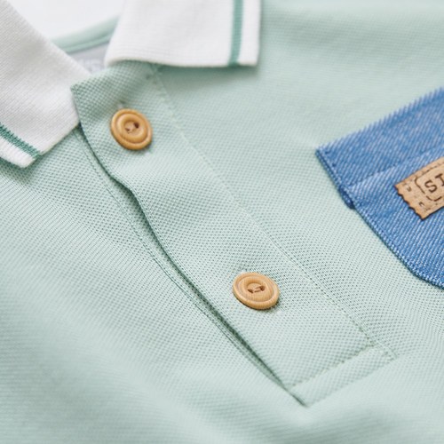 清新比得刺繡燙貼POLO衫