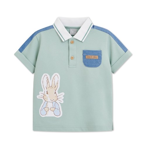 清新比得刺繡燙貼POLO衫