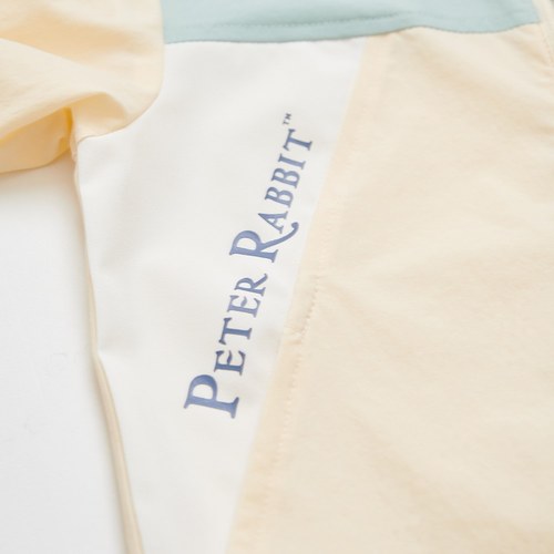 清新比得雙色拼接連帽外套