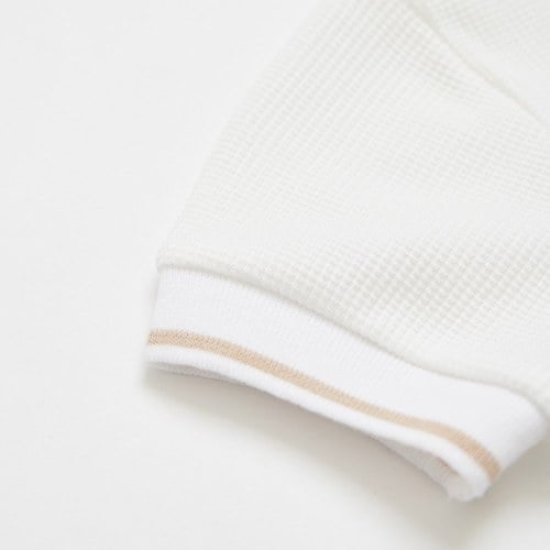 可愛比得手繪風雙鈕扣開襟上衣