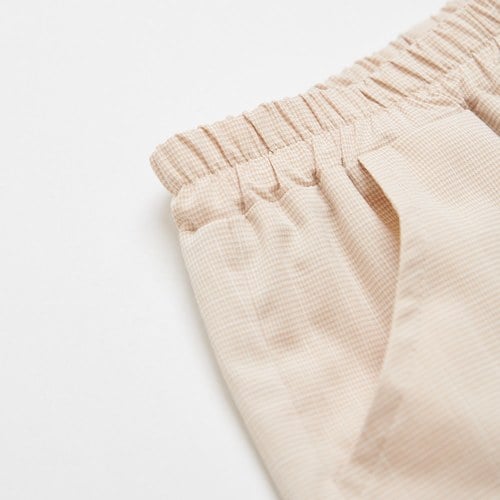 可愛比得工裝風鬆餅格五分褲