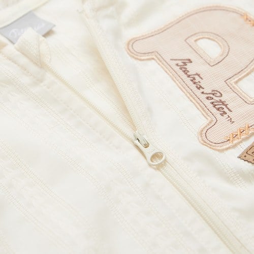 可愛比得鬆餅格字母刺繡連帽外套