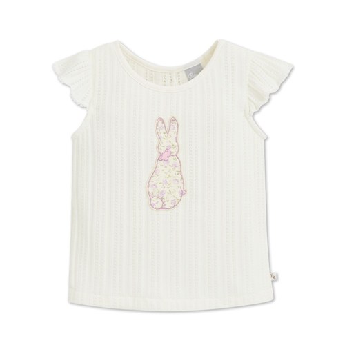 甜心比得後蝴蝶結荷葉邊袖背心