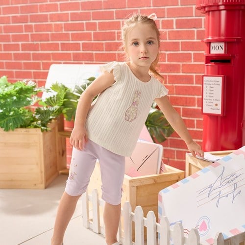 甜心比得蝴蝶結抽繩五分褲