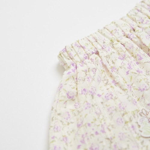 甜心比得紫碎花層次褲裙