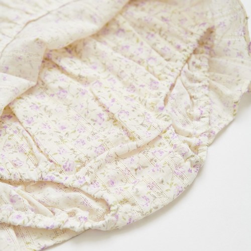 甜心比得紫碎花層次褲裙