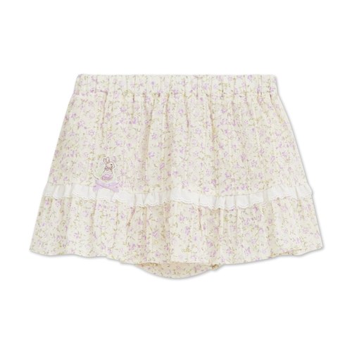 甜心比得紫碎花層次褲裙