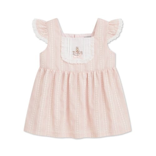 小香兔蕾絲刺繡荷葉邊袖上衣