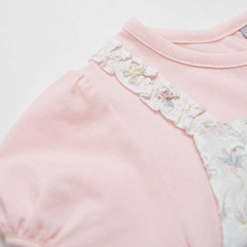 花語比得花瓣刺繡假兩件上衣 (吸濕排汗+抗UV)