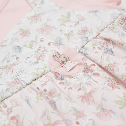 花語比得花瓣刺繡假兩件上衣 (吸濕排汗+抗UV)