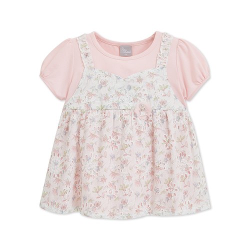 花語比得花瓣刺繡假兩件上衣 (吸濕排汗+抗UV)