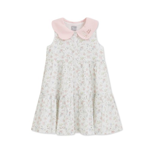 花語比得花瓣領刺繡洋裝