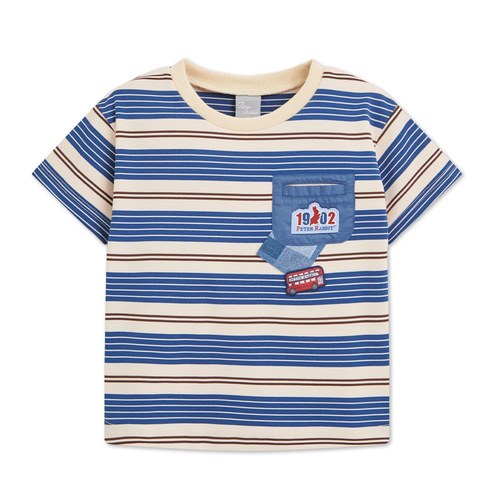 帥氣比得城市探險條紋T恤