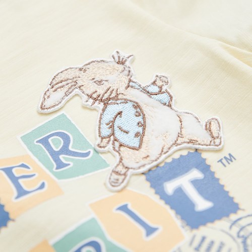 清新比得色塊字母假兩件兔裝 (吸濕排汗)