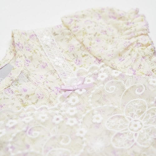 甜心比得蕾絲碎花短袖兔裝