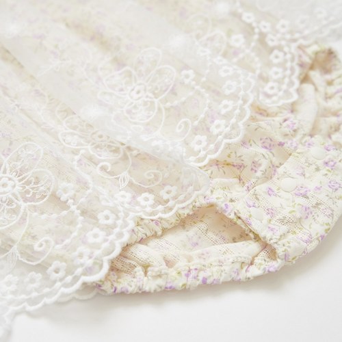 甜心比得蕾絲碎花短袖兔裝